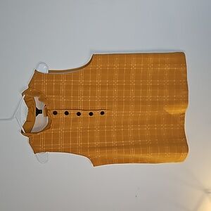 Ann Taylor Mustard Yellow Sleeveless Top Size Large
